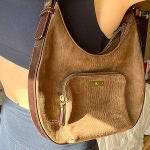 Brown leather Ralph Lauren shoulder bag.